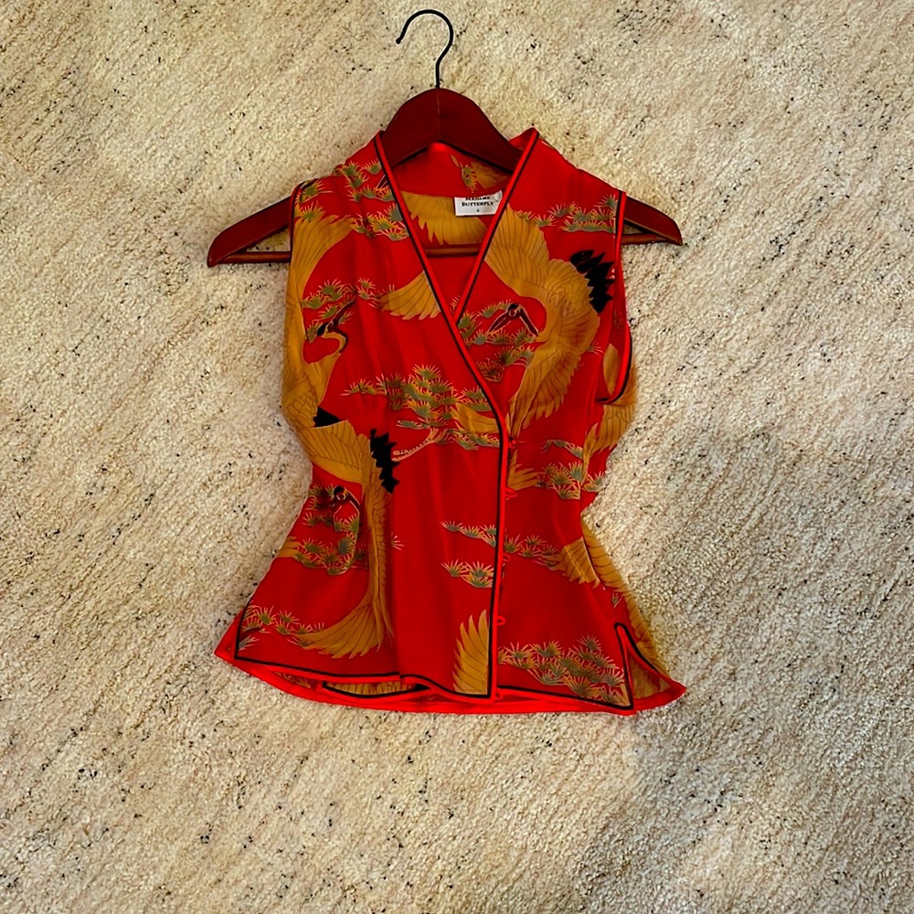 Silk classic Chinese style blouse